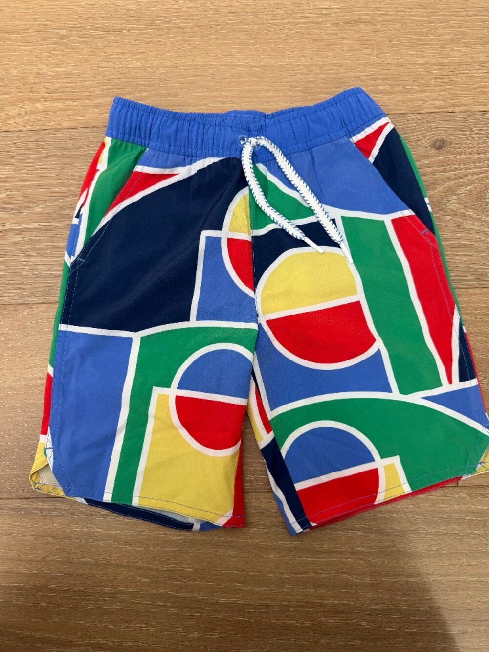 Hanna Andersson Swim Trunks Bold Colorblock Geometric Print - Size 110 (US 5)